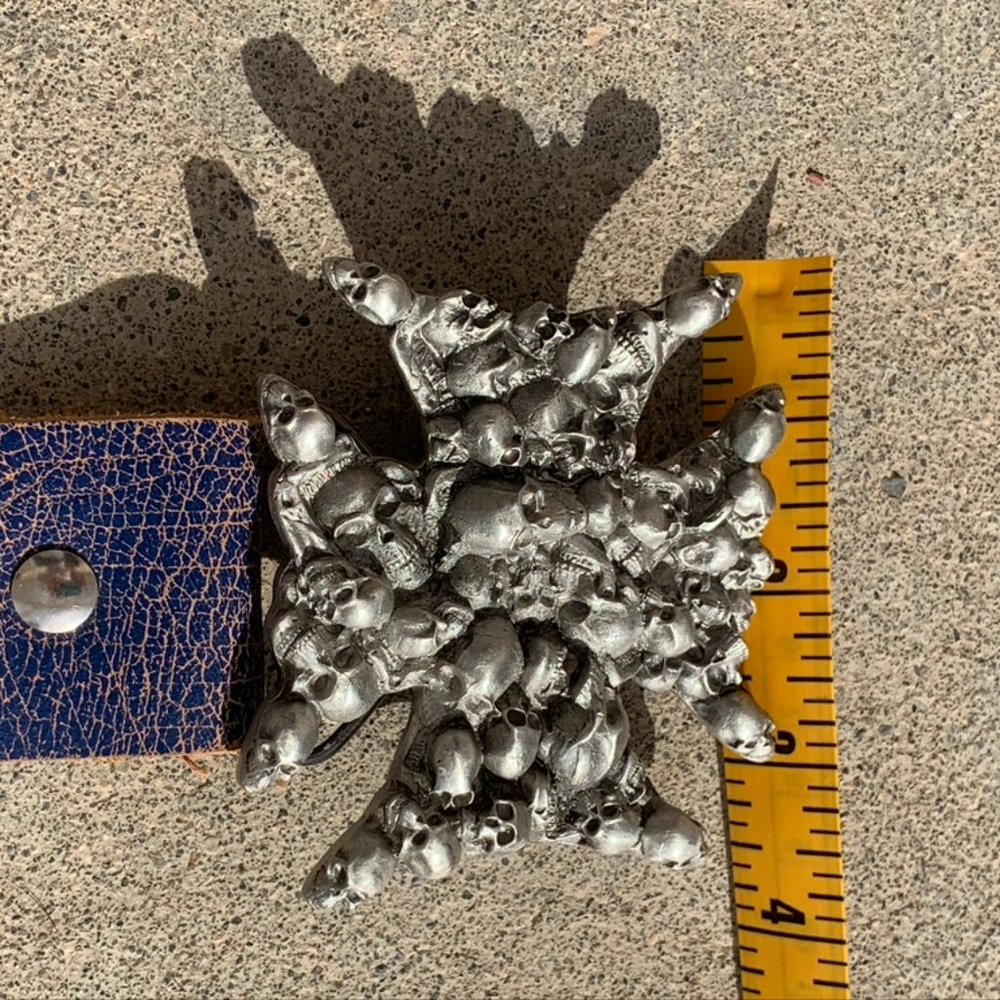 Skull Cross Biker Belt Goth/Rocker